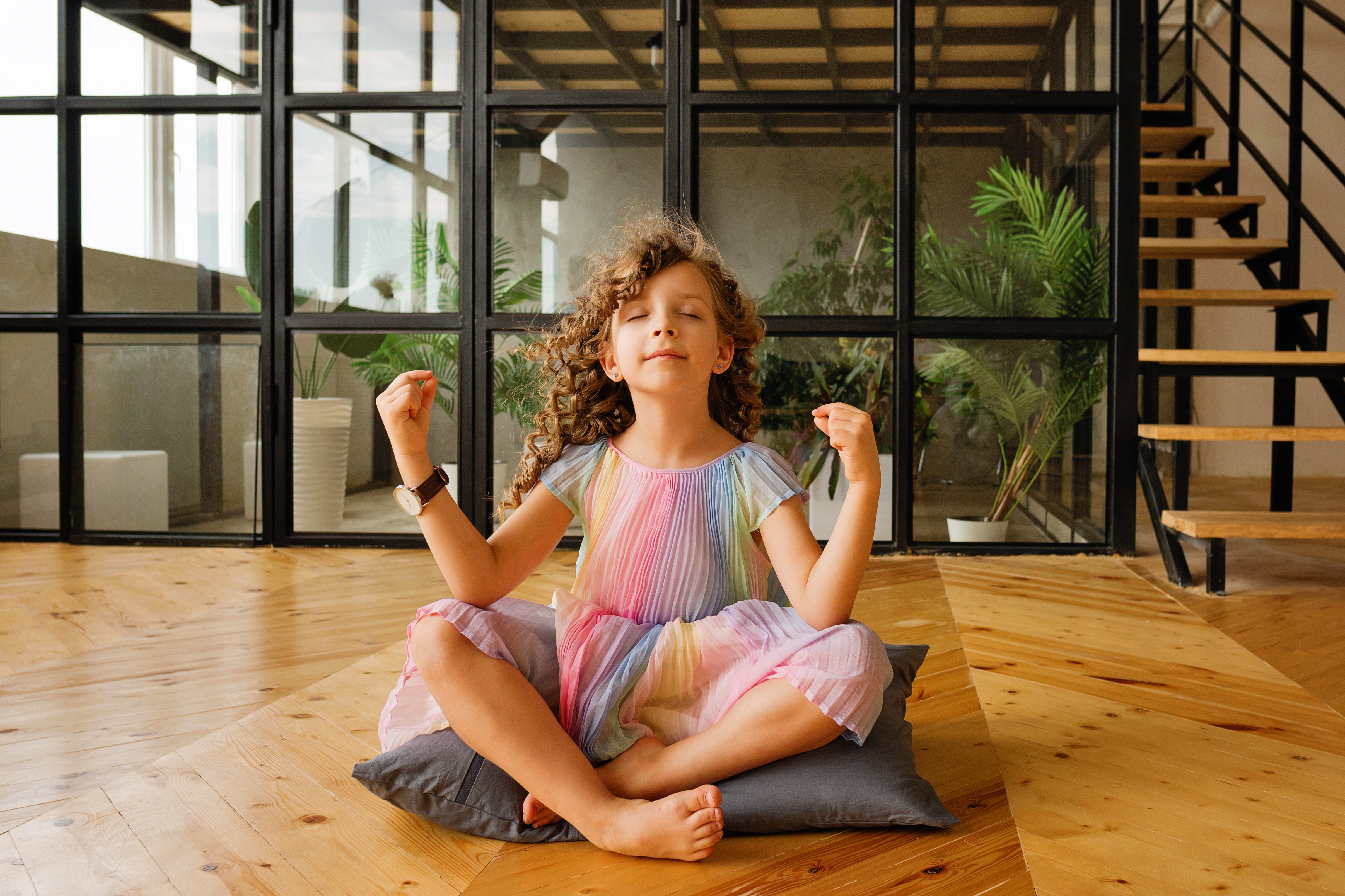 Girl Practicing Yoga 